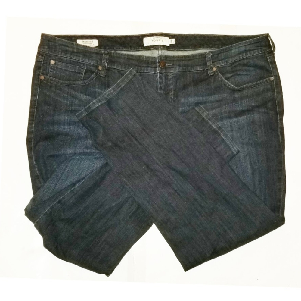 TORRID Boyfriend Dark Wash Jean - Picture 3 of 7